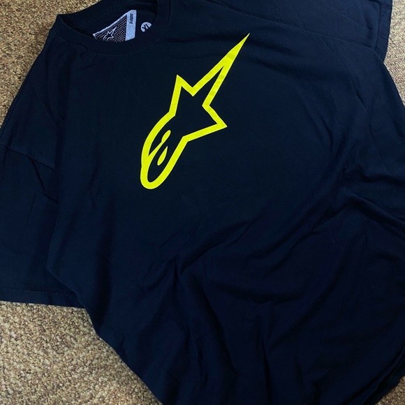 Alpinestars Motorsport black and yellow T-shirt - Picture 3 of 6